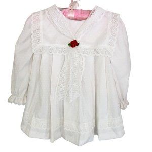 Evy Toddler Girls Special Occasion Dress Long Sleeves Size 18 months White Lace